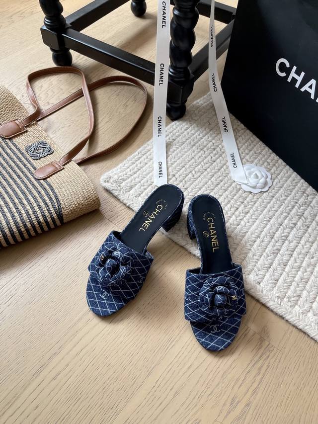 Chanel 25P Spring/Summer New Camellia Slipper Series! Top-Tier Version!Early Rel