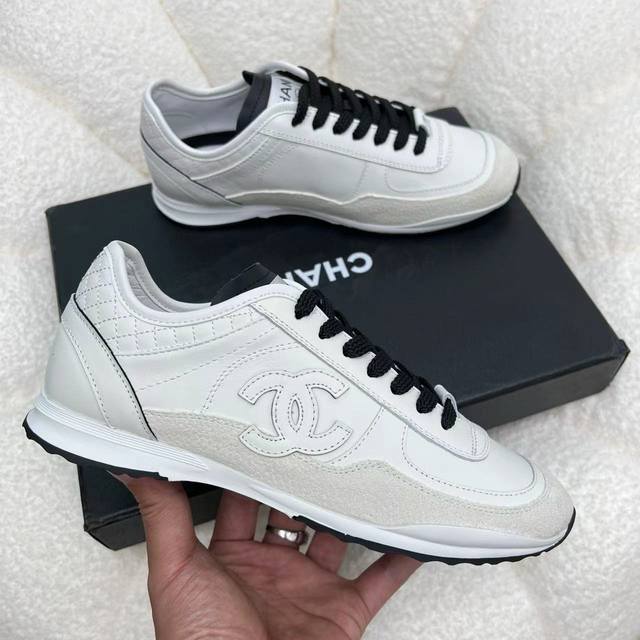 Factory P. Chanel 25A Latest Model, Small Chanel Panda Colorway, White Sneakers,