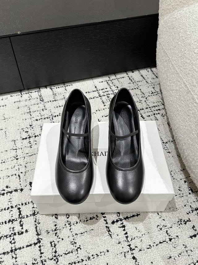 Khaite 25 Early Spring New Arrival High-Heel Mary Jane Leather Shoes This Year's