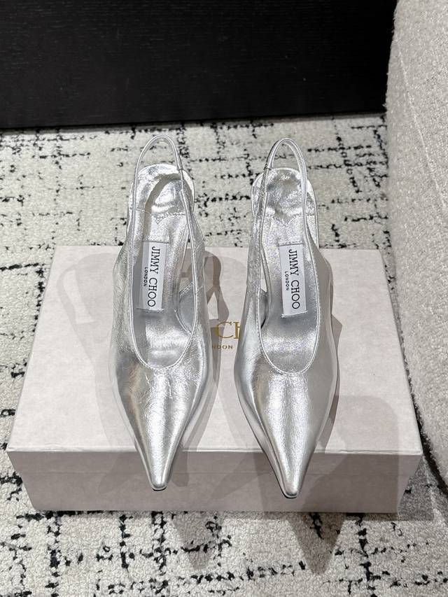 Jimmychoo Jimmy Choo 25 Early Spring New Arrival Pointed Toe Open Back Teardrop