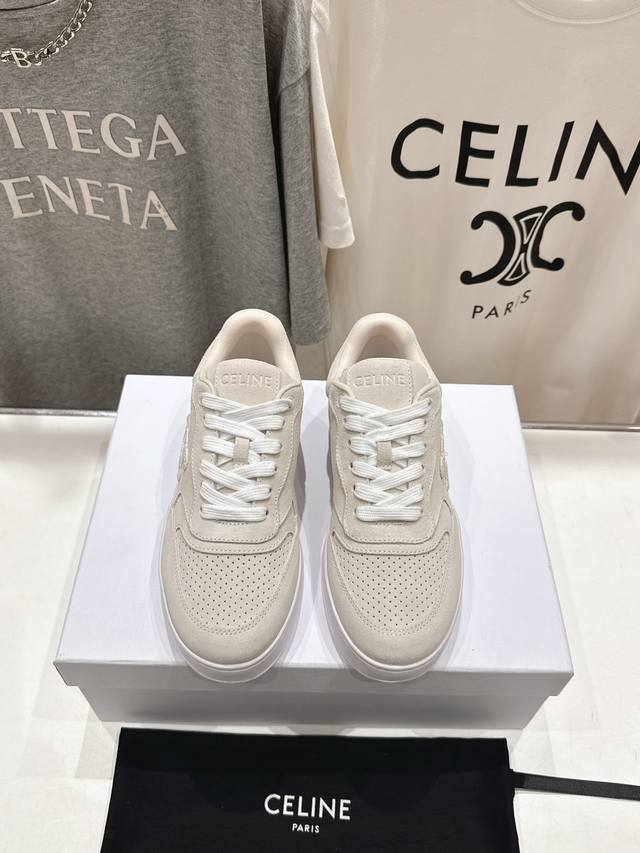 High-End Version Available. Celine*Sulin Celine 2025 Ss New Logo Lace-Up Skate S