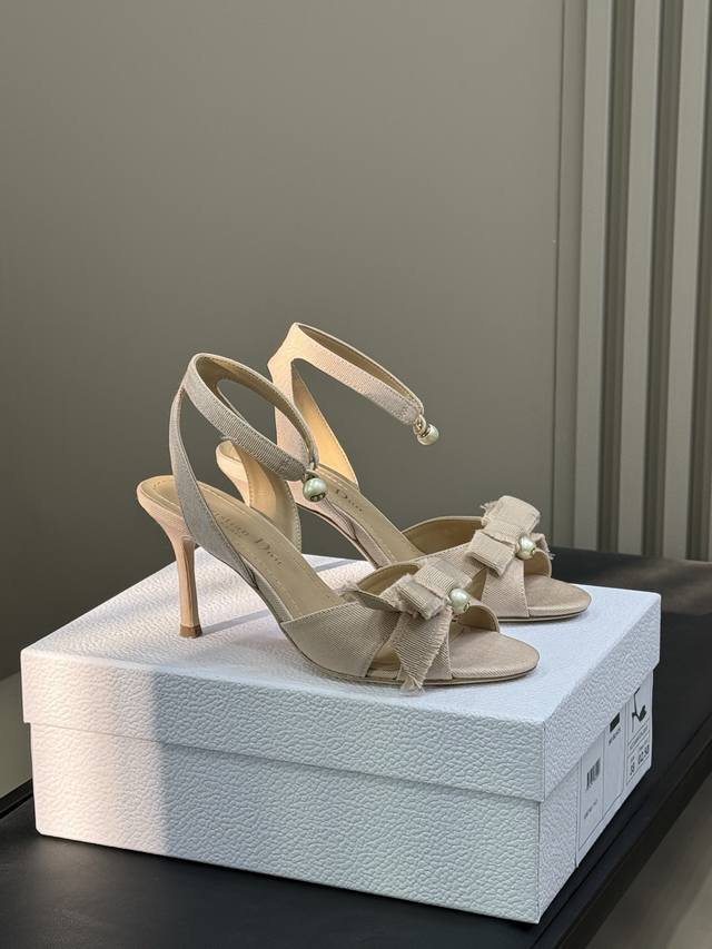 Top-Quality Dior Ss25 New Arrival~ Cd 25 Spring/Summer Satin-Trimmed Bow-Knot Hi