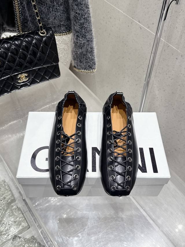 Premium Grade Ganni 25Ss Spring/Summer Runway-Inspired Single-Sole Shoes