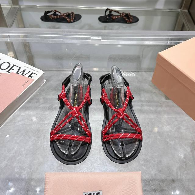 Miumiu*Miu Miu 2025 Summer New Arrival, The Hottest Sandals Globally, Featured O