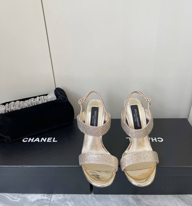 D&G Dolce & Gabbana's Latest Rhinestone-Embellished High-Heel Sandals. Ultra-Hig