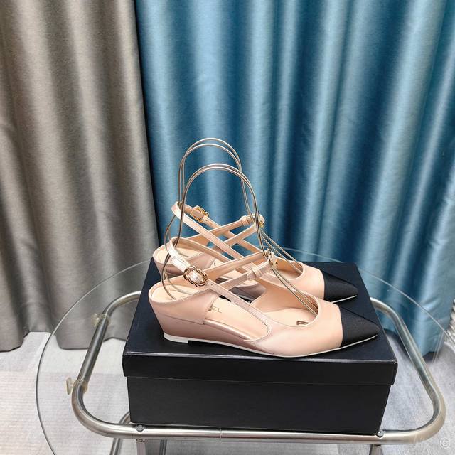 Chane* | Chanel 25P Spring/Summer New Arrival Series Double C Heeled Sandals Thi