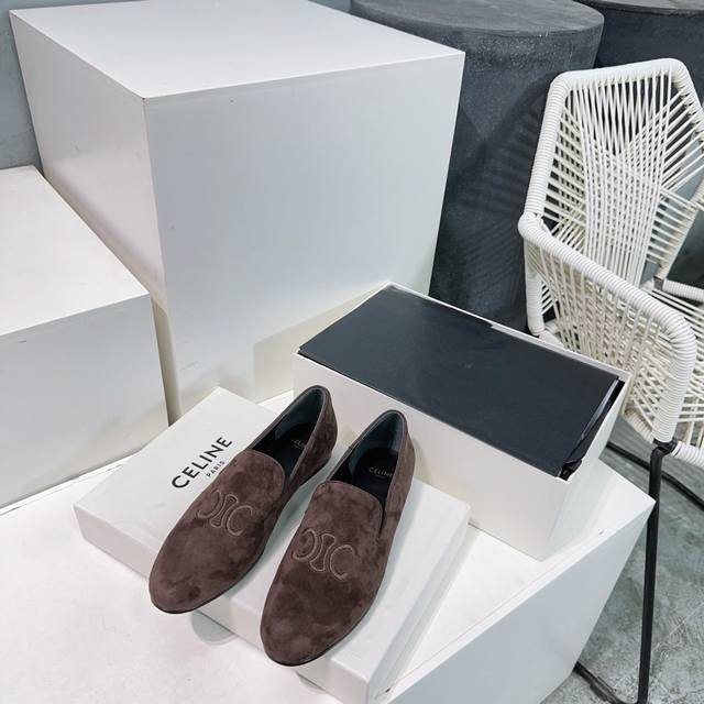 High-Quality Factory-Direct!Top-Quality Celine 2025 Spring/Summer Suede Embroide