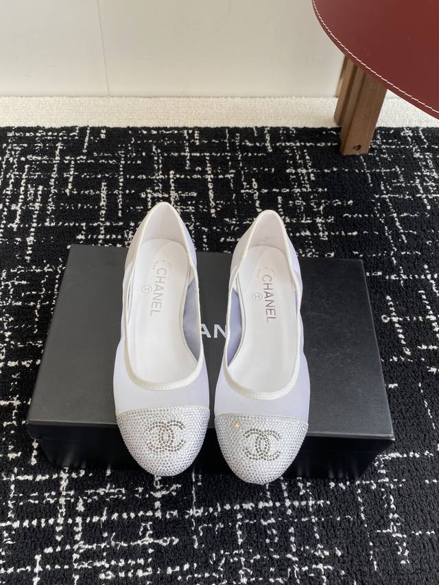 Premium-Grade Chanel 25Ss Spring/Summer Shoes With Australian Diamond Accents, B