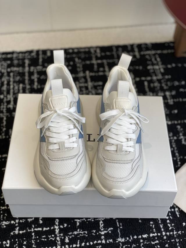 Premium Quality Bally 25Ss New Lace-Up Dad Sneakers Features A Unique And Stylis