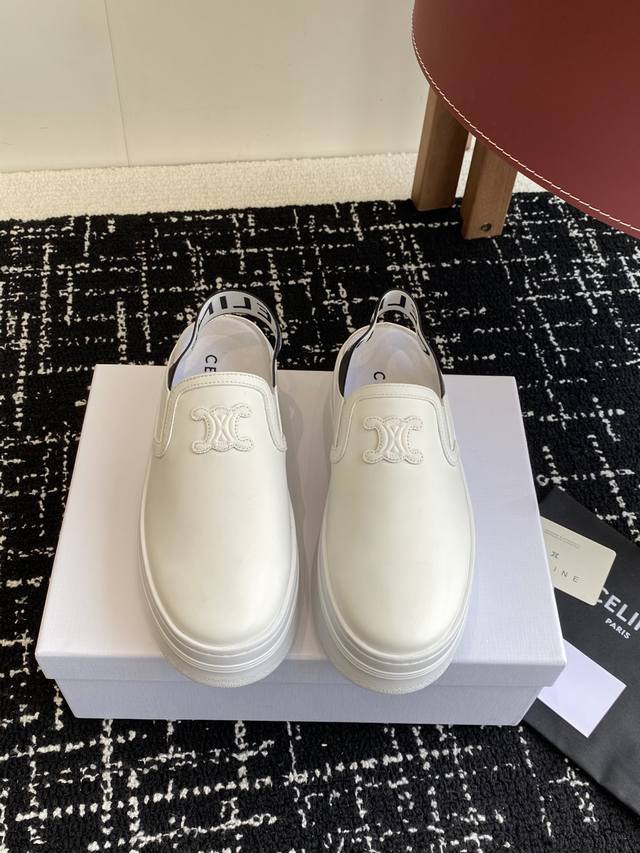 Premium Quality Celine Thick-Soled Casual Shoes With Celine Logo On The Tongue A