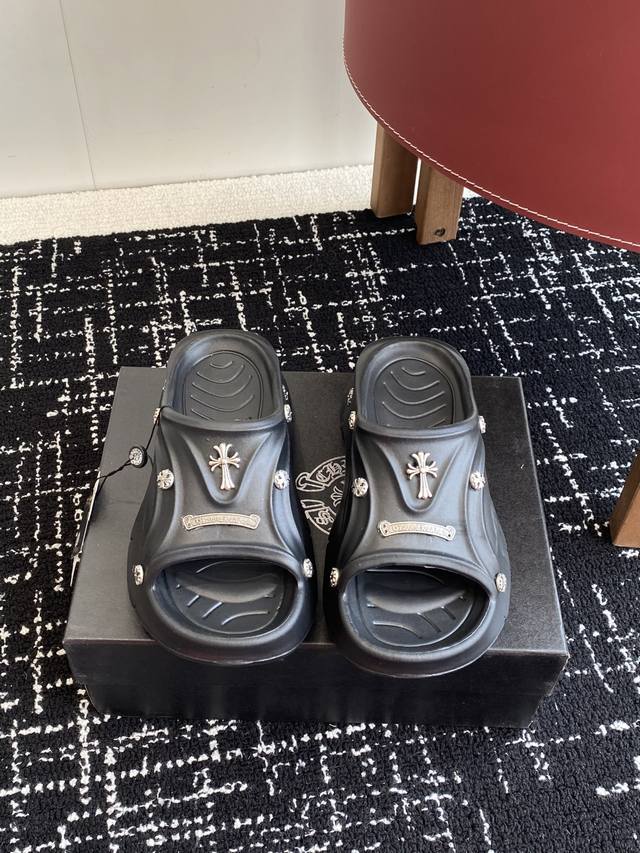 Chromehearts Cro Heart 24Ss This Summer's Most Popular Lazy Slippers, Korean-Sty