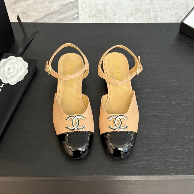Chane* | Little Chanel 25P Spring/Summer New Arrival Double C Chunky Heel Sandal