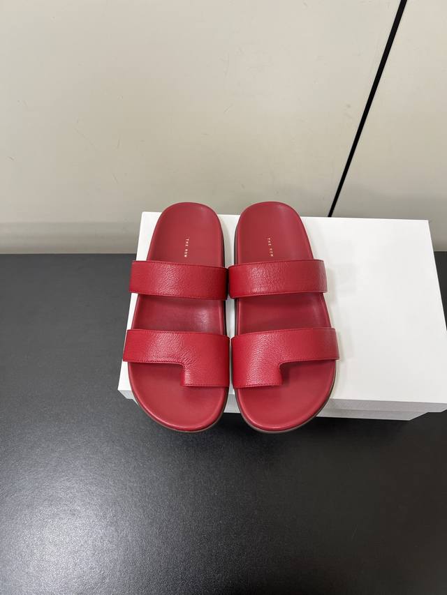 The Row 25Ss Spring/Summer New Simple Flat Thong Sandals! Therow's Signature Min