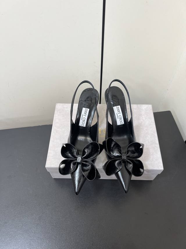 Jimmy Choo Zhou Yangjie Staz Pointed Toe Bow Slingback Sandals Staz Sling Back 7
