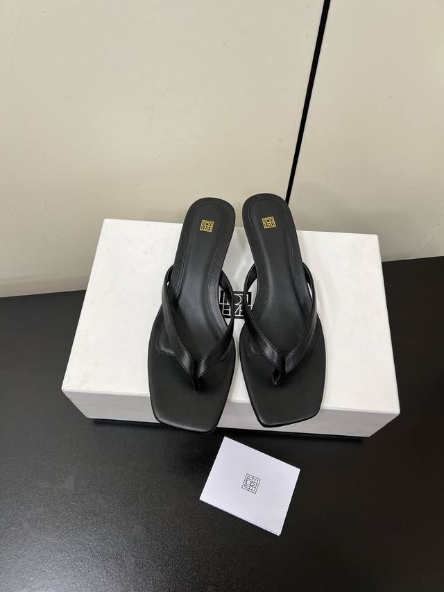 Niche Toteme 25Ss French Cat-Heel Flip-Flops Embrace French Elegance To The Full