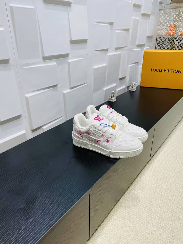 Top-Tier Version: Cherry Blossom Lv Trainer Sneakers Draw Inspiration From Japan