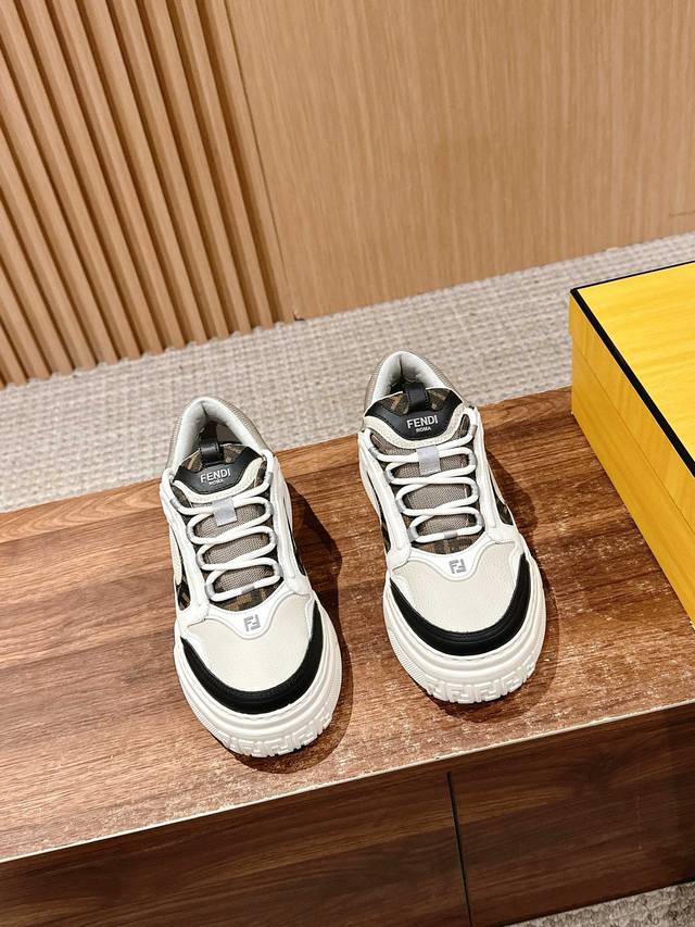 Men's Sizes Only #Fendi Spring/Summer New Shoe Style. Features A Lace-Up Design,