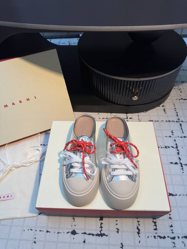 Mani Large-Head Doll Thick-Soled Half-Slip-On Universe-Unbeatable Versatile Whit