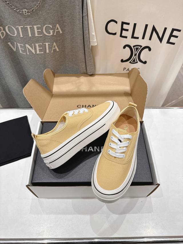 High-End Version, Canvas Upper Chanel* Little Chanel 2025Ss Latest Casual Shoes,