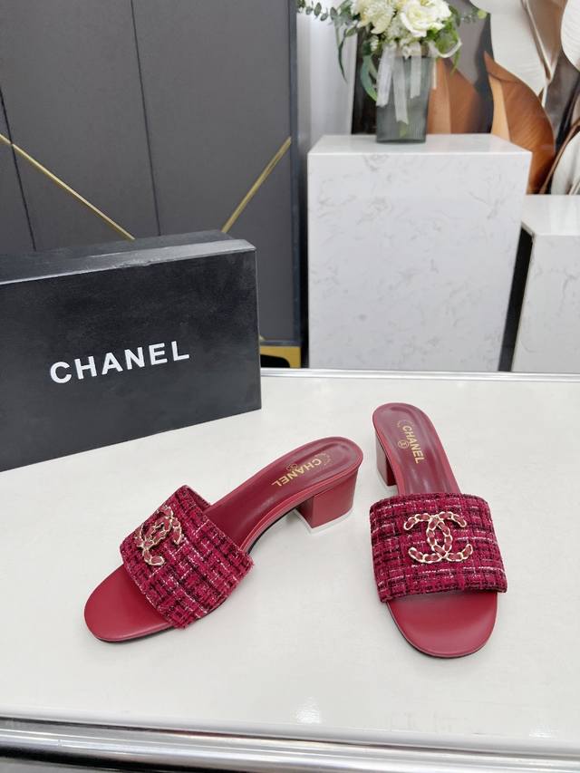 Chanel New Arrival Slippers Official Store, Upper: Sheepskin, Lining: Sheepskin,