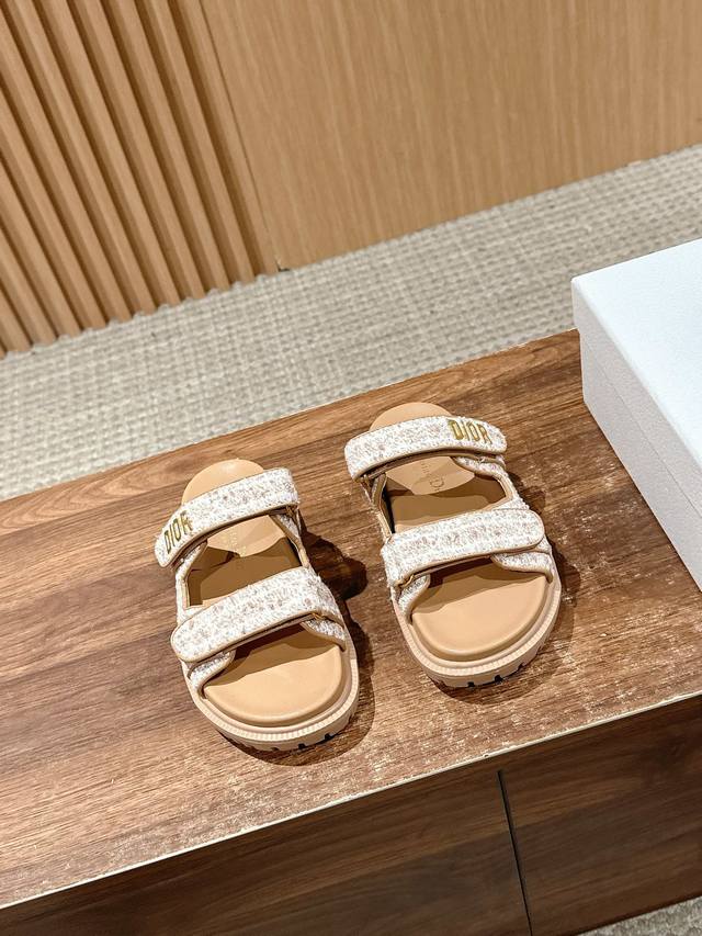 Dior's Latest Trendy Sandals, Classic Upgraded Magic Tape Sandals, Authentic Rep