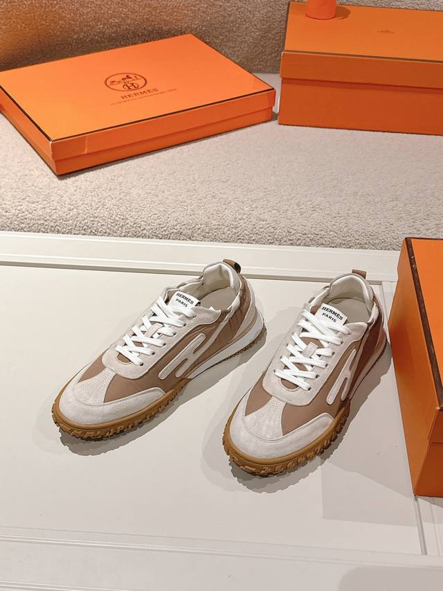 Women's, Men's Hermes Top-Of-The-Line Version# 25Ss Casual Sports Shoes With Sue