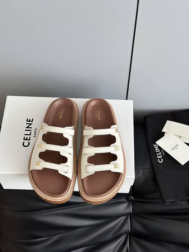 Celin*25Ss Spring/Summer Latest Arc De Triomphe Thick-Soled Sandals. Simple, Ele