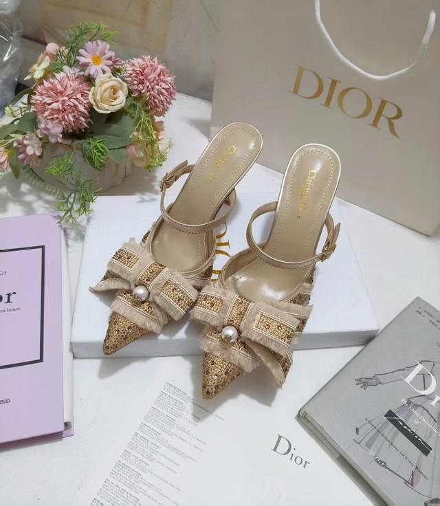 Factory Price Pp Leather Sole, Rubber 330 Adiorable High-Heel Mule Shoes From Th