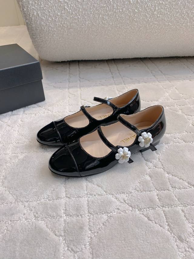 Factory Price P Chane* New Camellia Mary Jane Single Shoes The Premium Quality F