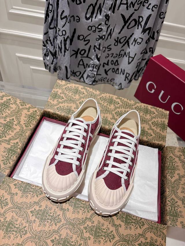 Factory-Direct Gucci 25S Latest Thick-Soled Canvas Shoes, The Hottest Style For