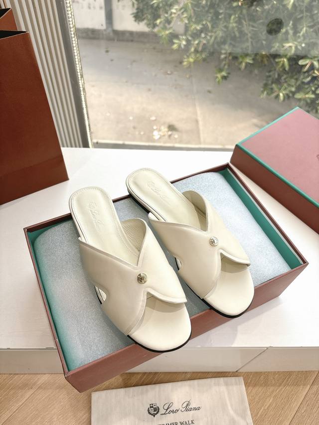 G065 Loro Pian* Classic Bestseller Lp Top Version British-Style Thong Sandals Th