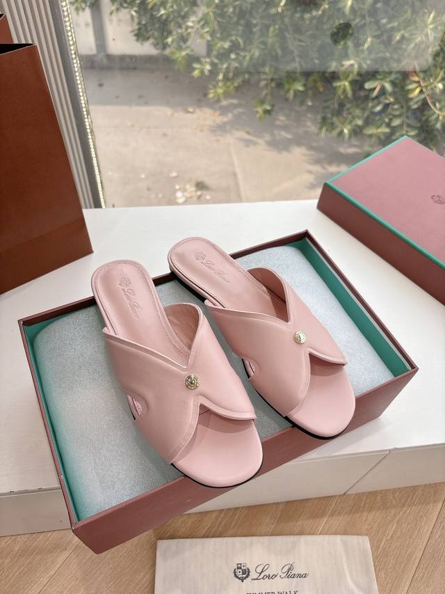 G065 Loro Pian* Classic Bestseller Lp Top Version British-Style Thong Sandals Th