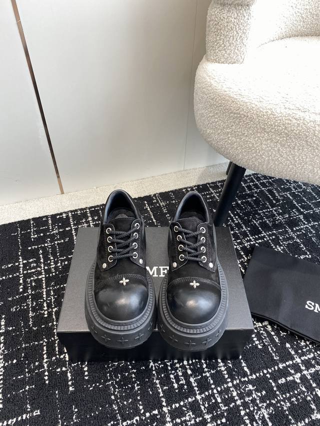 Smfk Latest Lace-Up Chunky Sole Casual Shoes, Minimalist And Versatile. Original