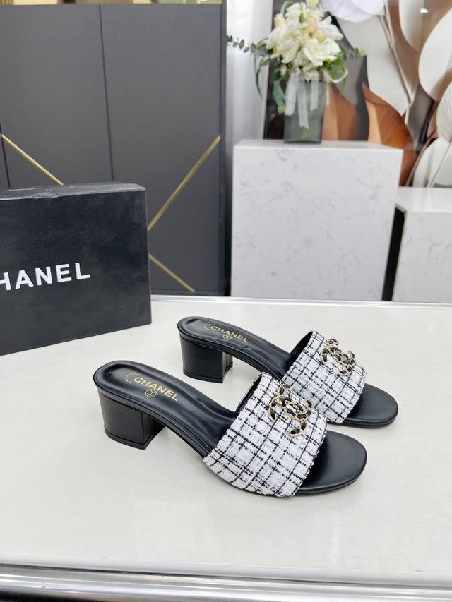 Chanel Chanel New Arrival Slippers Official Store, Sheepskin Upper, Lambskin Lin