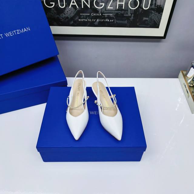 Sw Original Purchase, 1:1 Replica Of The Original Design. Pearl Chain Cat Heel S