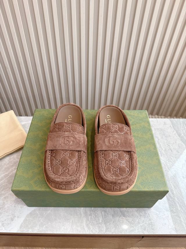 Factory-Made Top-Tier Version Gucci Women's Thick-Soled Mule Sandals With Toe Ca