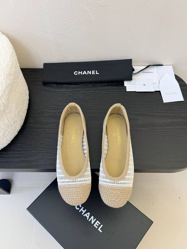 Chane* | Chanel 25P Spring/Summer New Arrival Raffia Ballet Shoes Timeless Class