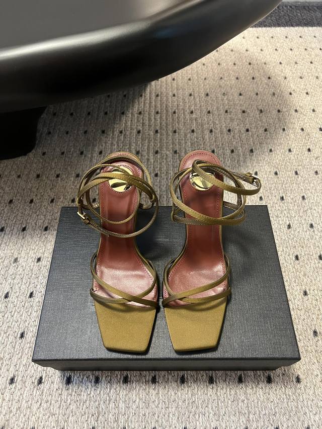 Saint Laurent Saint Laurent Metal Ysl High-Heeled Sandals Ysl's Beautiful High-H