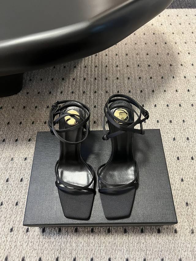 Saint Laurent Saint Laurent Metal Ysl Heeled Sandals Ysl Sister's Beautiful High