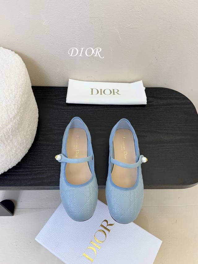 Dio* Cd House 2025 Early Spring Pearl Mary Jane Shoes Elegant, Sophisticated, Cl