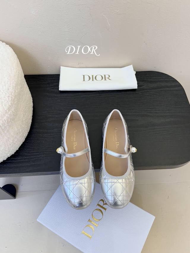 Dio* Cd House 2025 Early Spring Pearl Mary Jane Shoes Elegant, Sophisticated, Cl