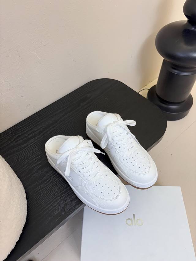 Alo25Ss Spring/Summer New Arrival Color-Blocked White Sneakers With Thick Soles