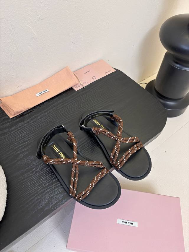 Miu Miu 25Ss Simple Rope Knot Sandals Don't Let The Simplicity Fool You