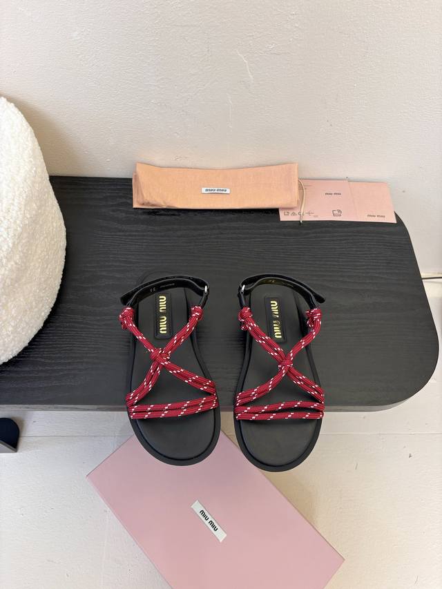 Miu Miu 25Ss Simple Rope Knot Sandals Don't Let The Simplicity Fool You