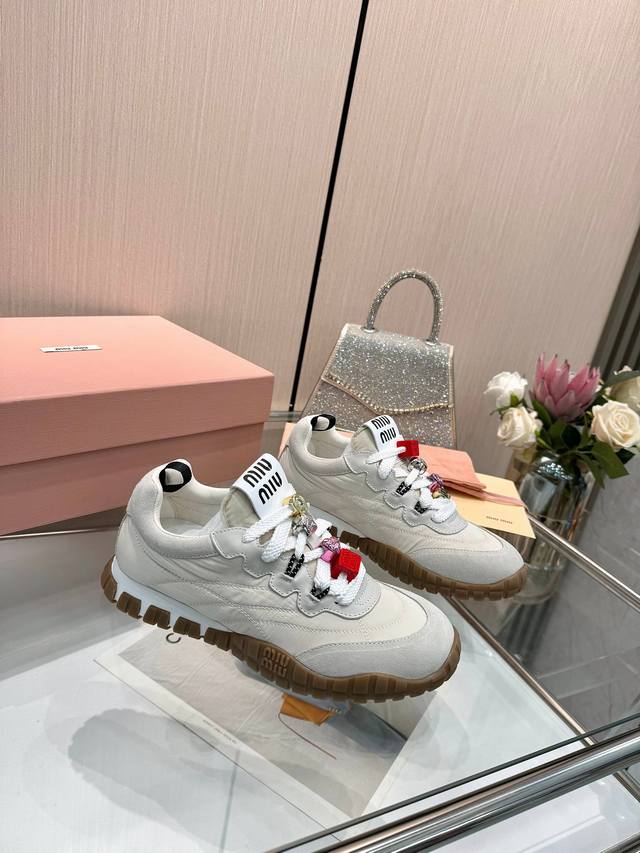 Miu Miu Spring/Summer New Arrival Cookie Shoes, Agan Casual Sneakers Miu Miu's L