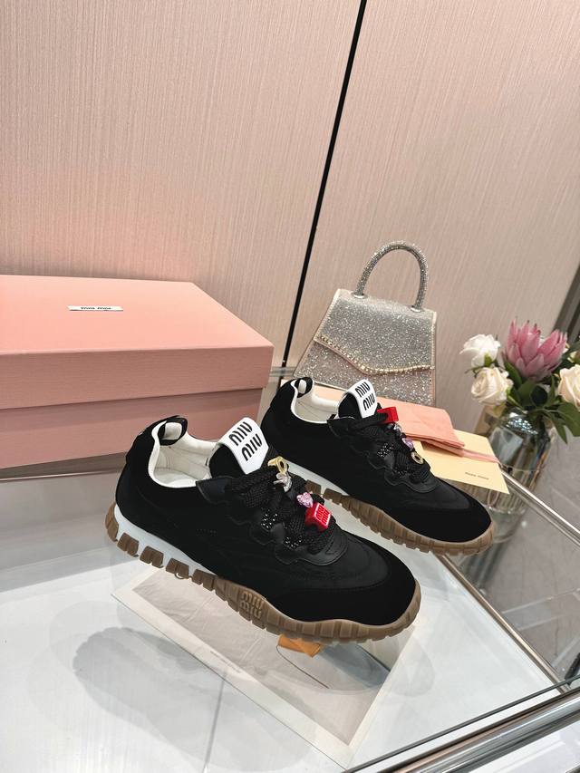 Miu Miu Spring/Summer New Arrival Cookie Shoes, Agass Shoes, Casual Sneakers Miu