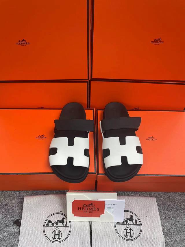 H Home Hermes Unisex, Recently Super Popular Couple's Shoes - Sandals, Paired Wi
