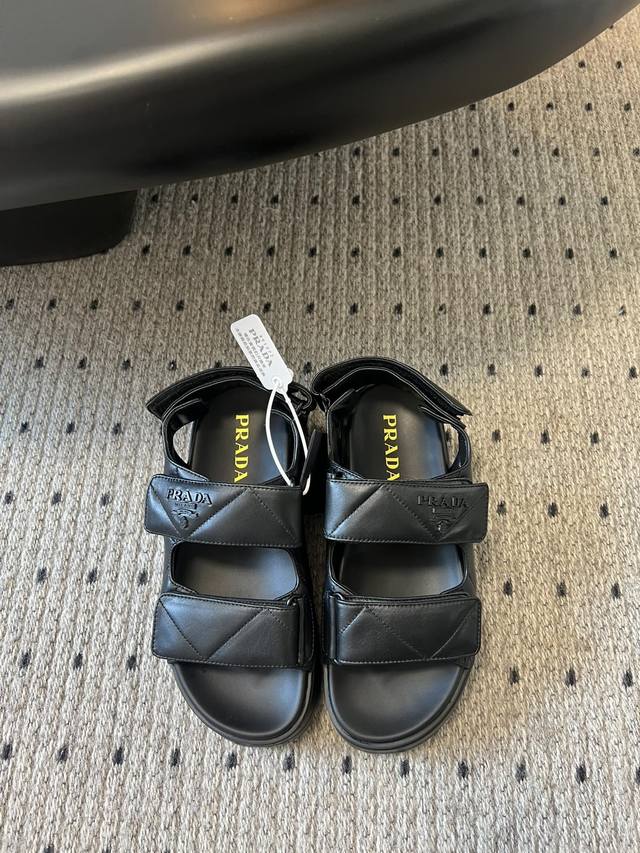 Flip-Flops Sandals 265 Prad* 25Ss Thick-Soled Velcro Straps Two-Strap Sandals Ha