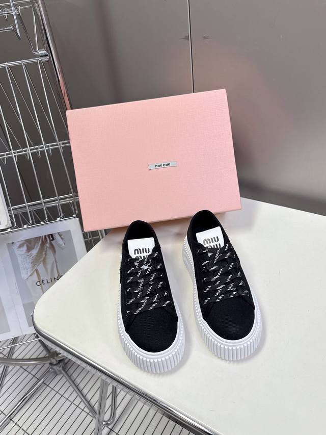 Miumiu Miu Miu Spring/Summer Runway-Inspired Cookie Shoes, Chunky Sole Sneakers