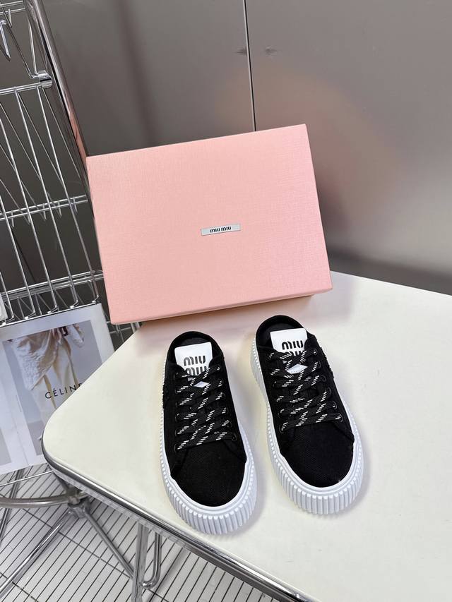 Miumiu Miu Miu Spring/Summer Runway Cookie Shoes, Thick-Soled Shoes, Sneakers Mi